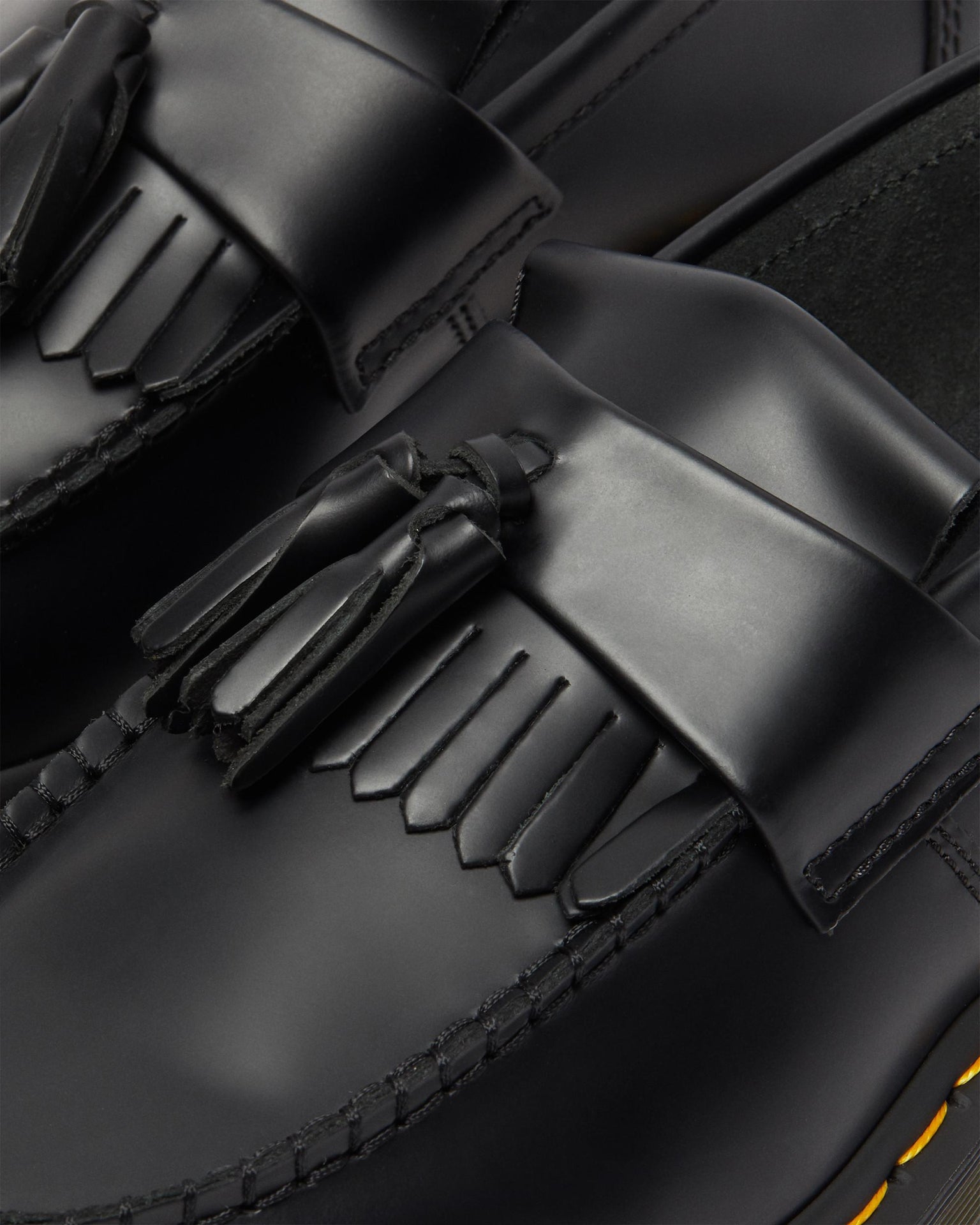 Adrian Yellow Stitch Smooth Leather Loafers