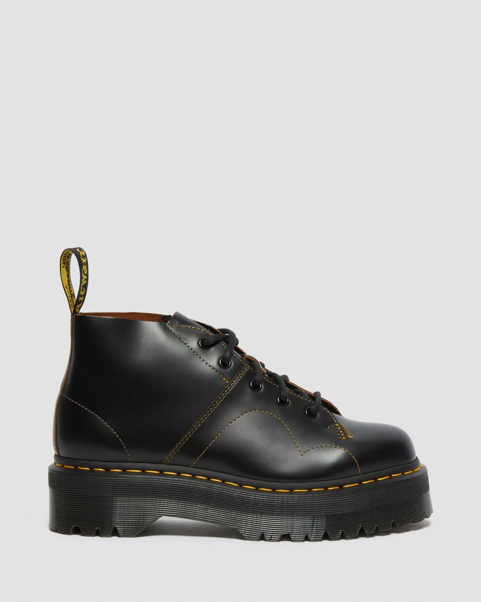 Church Quad Leather Platform Monkey Boots