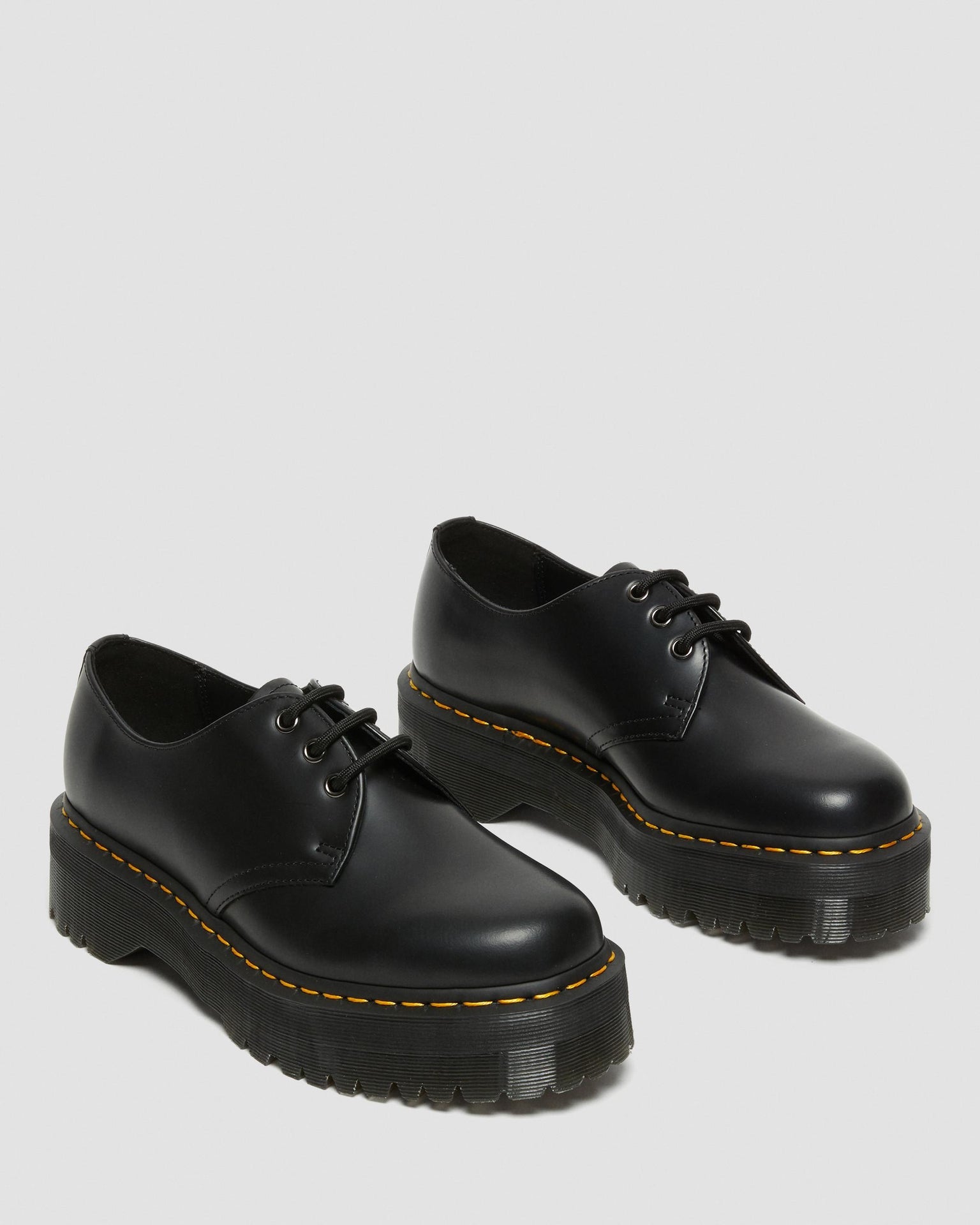 1461 Quad Polished Smooth Leather Oxford Platform Shoes