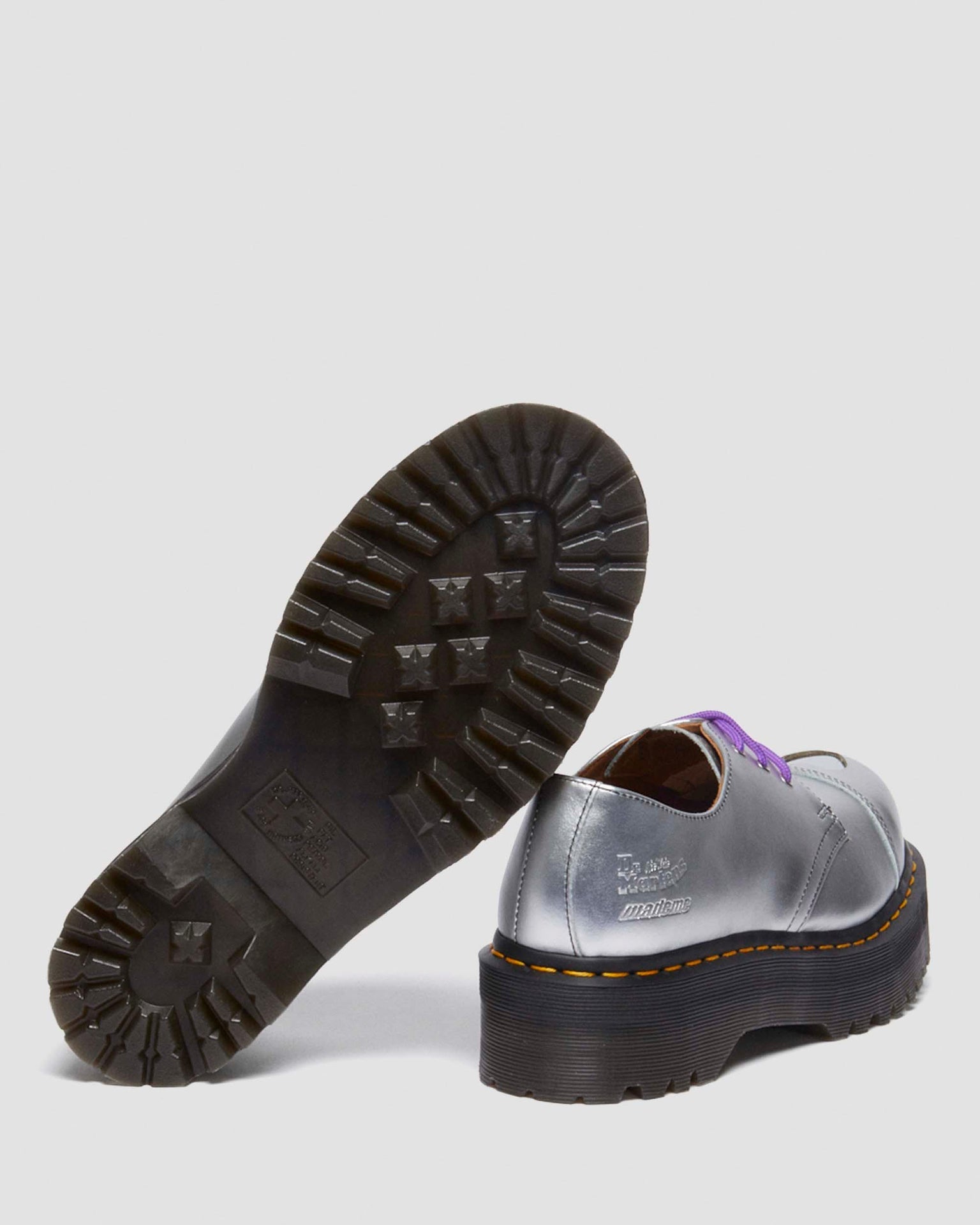 1461 Quad Mademe Silver Alumix 皮革 厚底牛津鞋