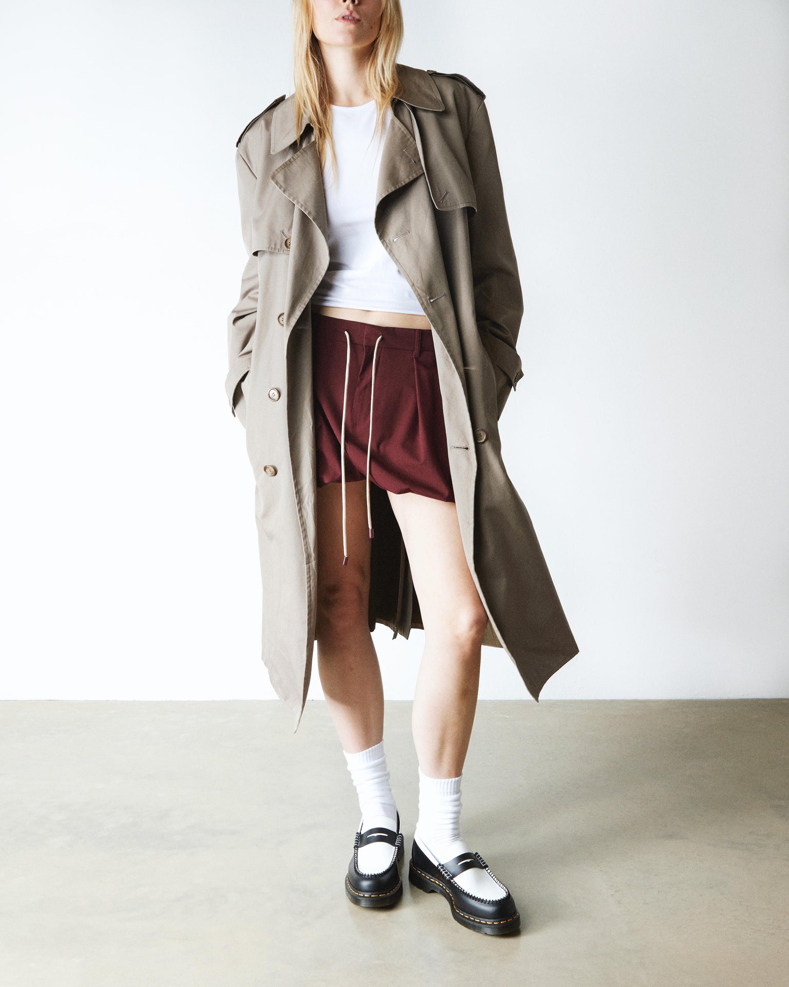 Penton 雙色光面皮革樂福鞋