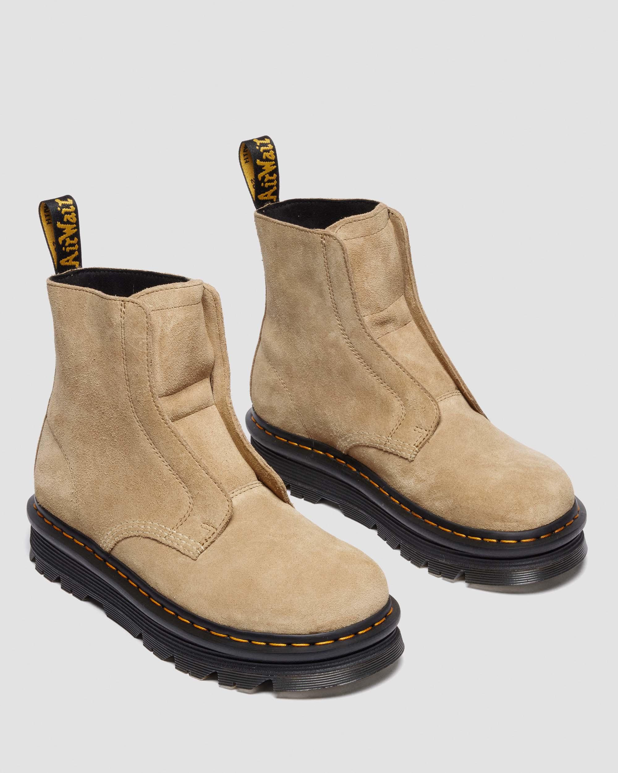 Zebzag Laceless Slip-on Suede Boots