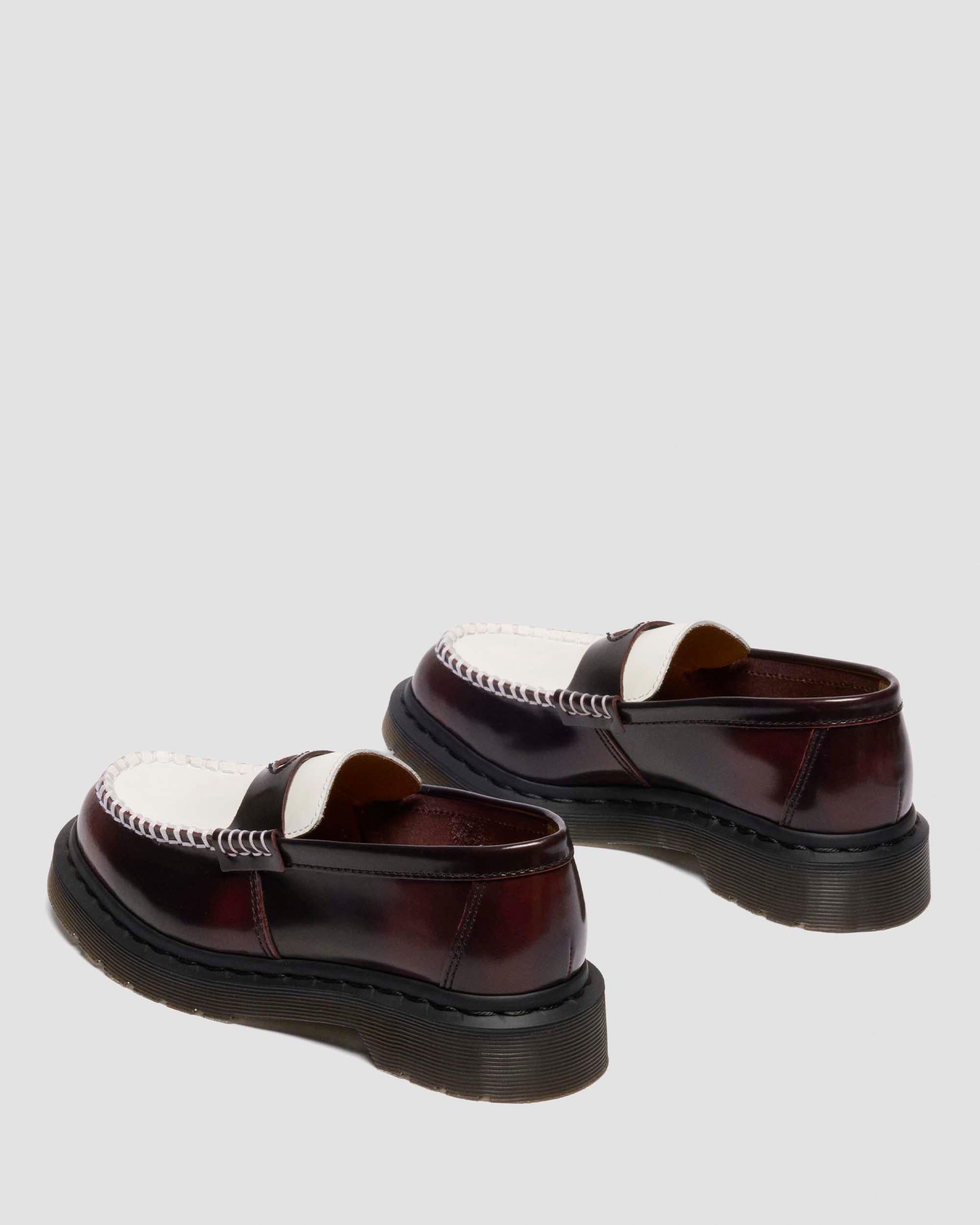 Penton Heart Two-Tone Rub-Off Leather Loafers