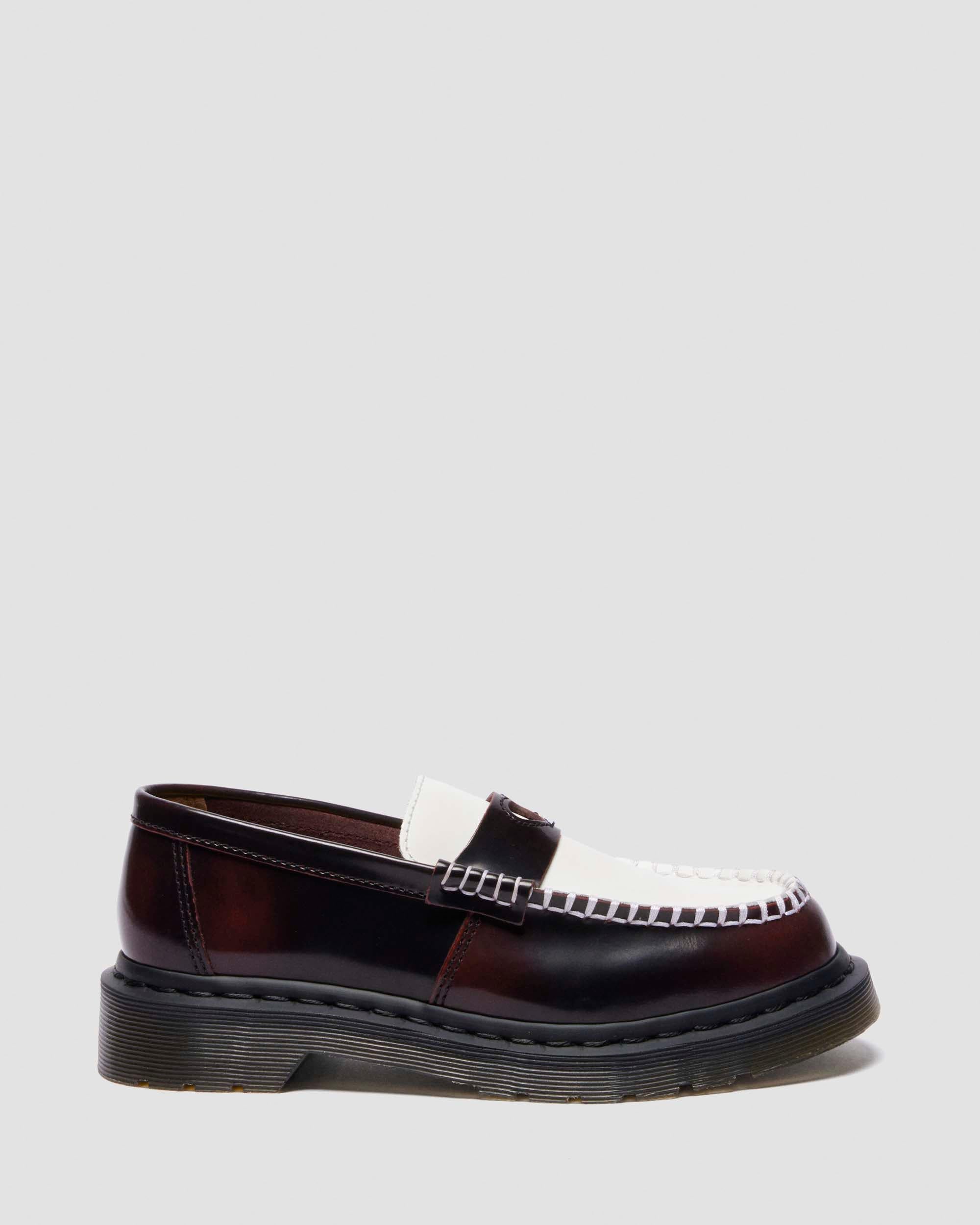 Penton Heart Two-Tone Rub-Off Leather Loafers