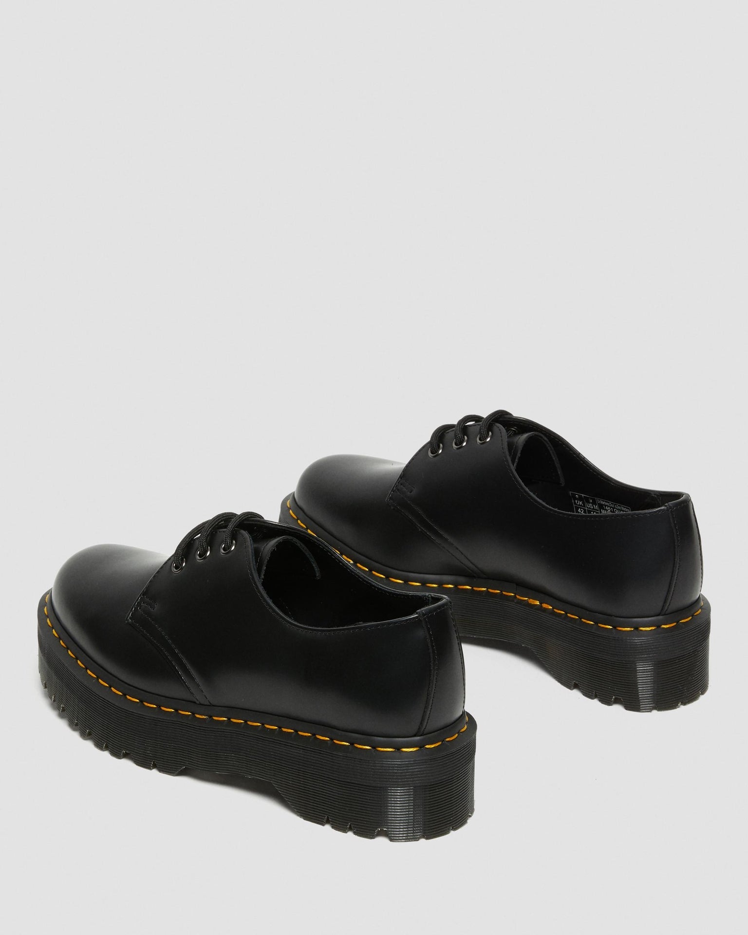 1461 Quad Polished Smooth Leather Oxford Platform Shoes