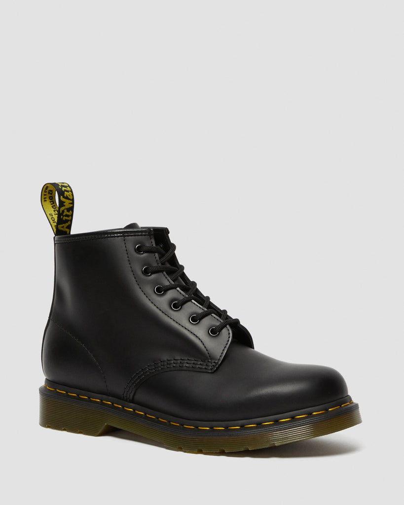 101 Yellow Stitch Smooth Leather Ankle Boots