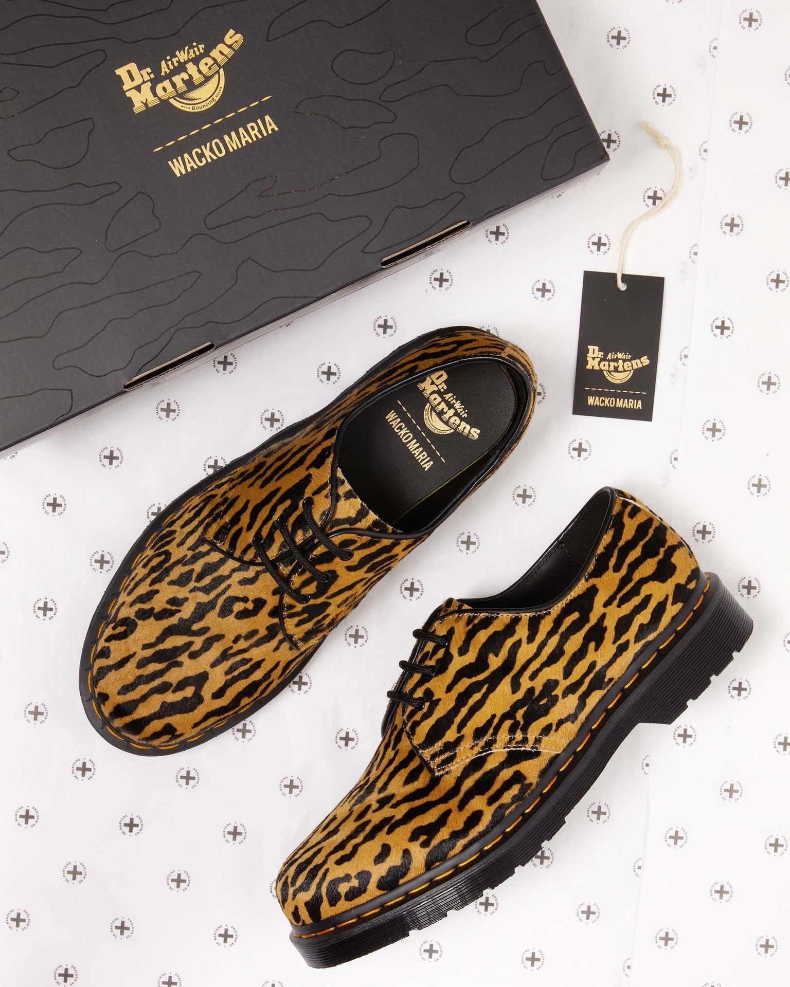 Wacko Maria 聯名系列 1461 Camel+Black Hair-on 皮革牛津鞋