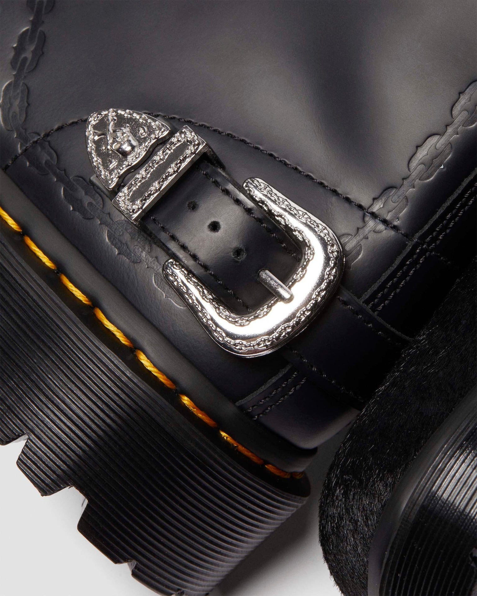 The Great Frog 1460 Bex Smooth Hair On Leather Platform Ankle Boots