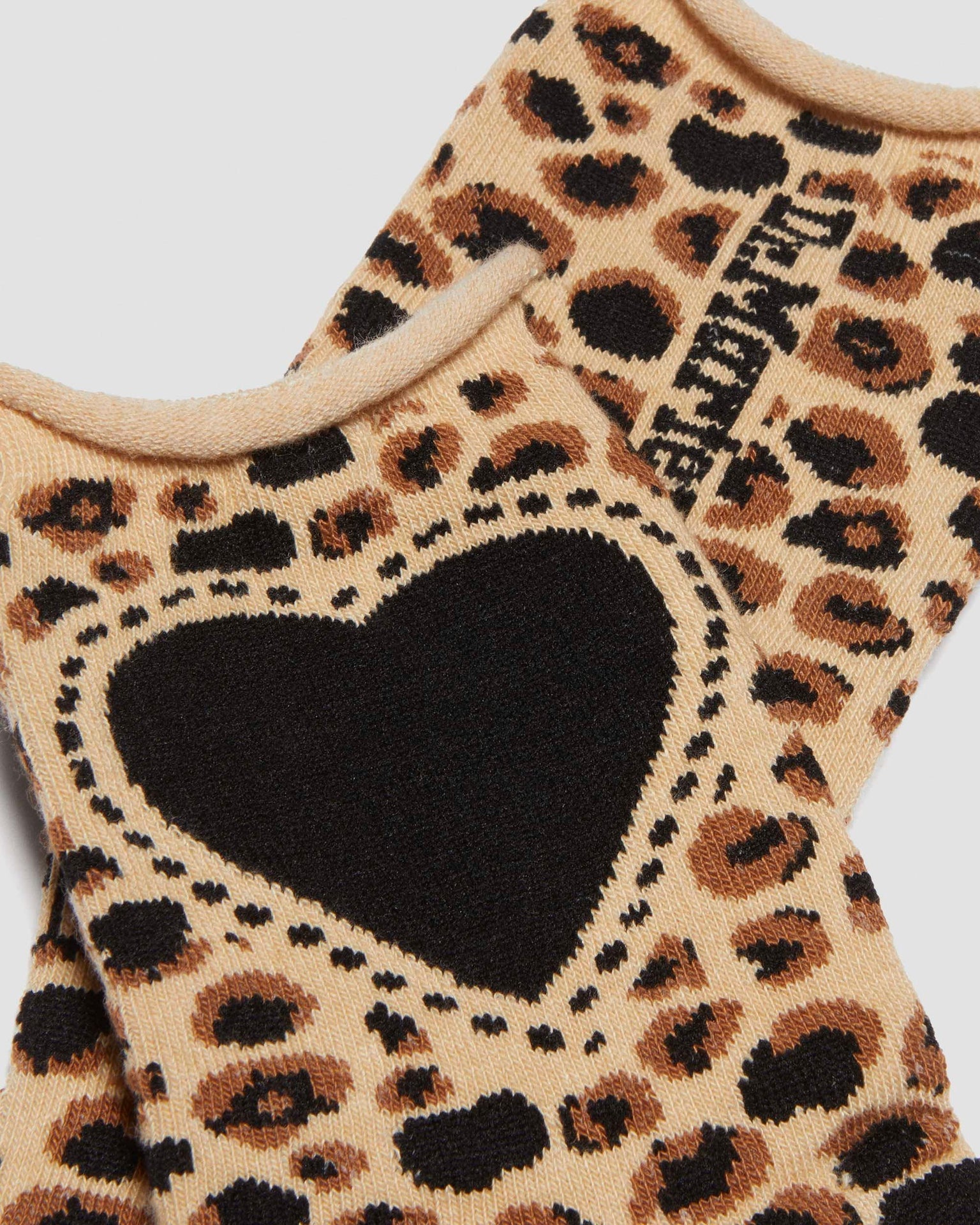 Leopard Heart Cotton Blend Socks