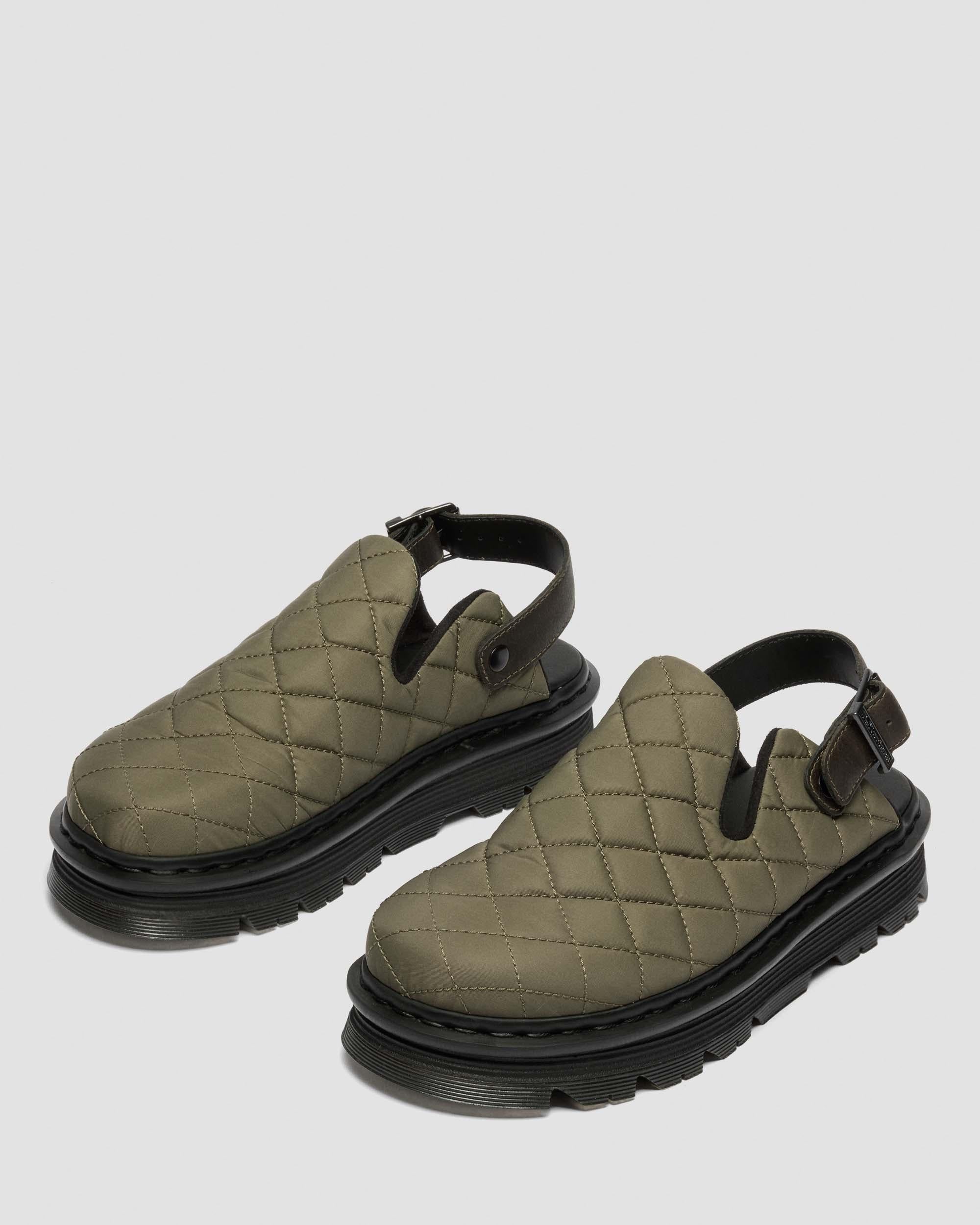 Zebzag格纹帆布厚底穆勒鞋