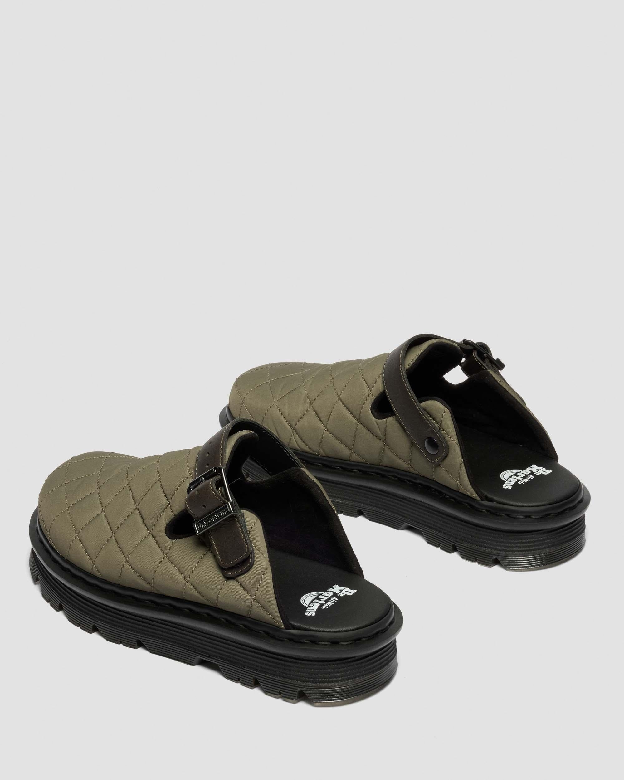 Zebzag格纹帆布厚底穆勒鞋