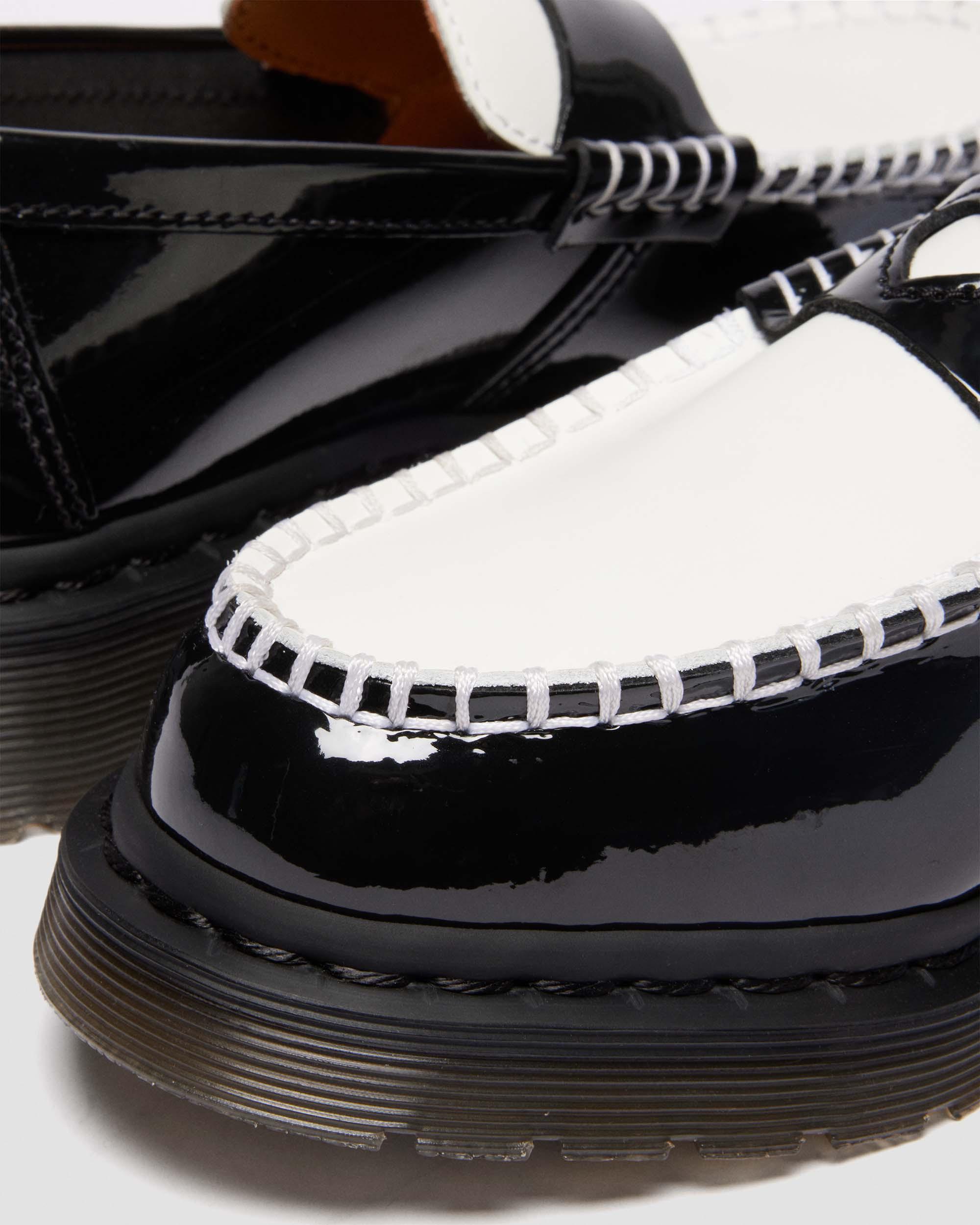 Penton心形雙色漆皮樂福鞋