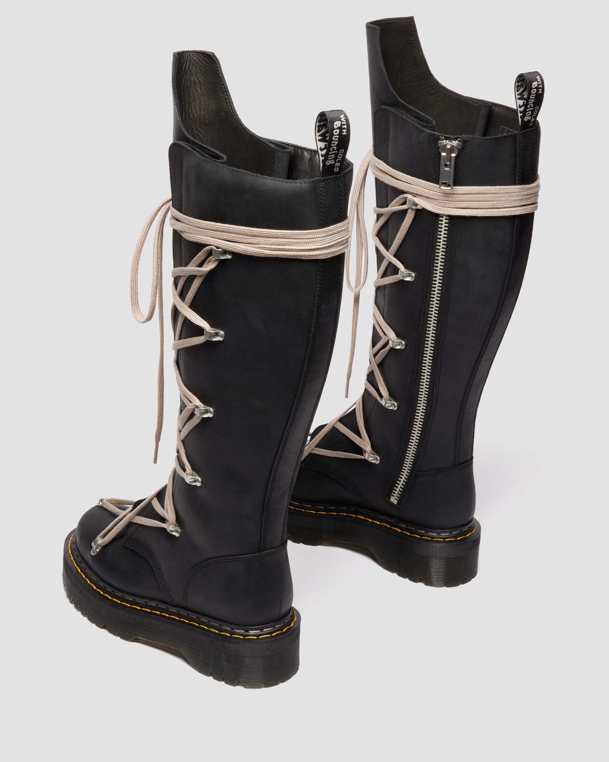 Rick Owens 1B60 Pentalace Leather Boots