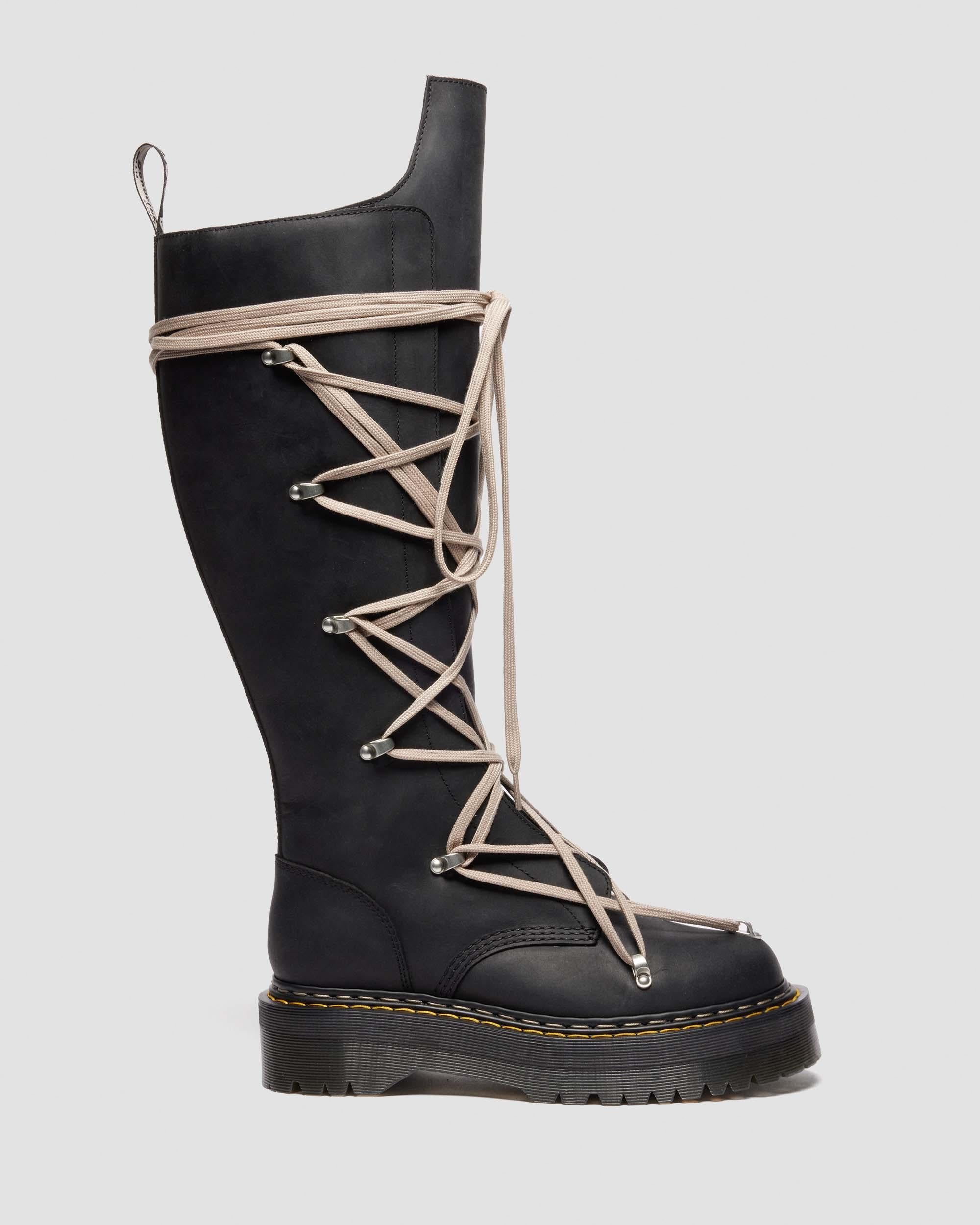 Rick Owens 1B60 Pentalace Leather Boots