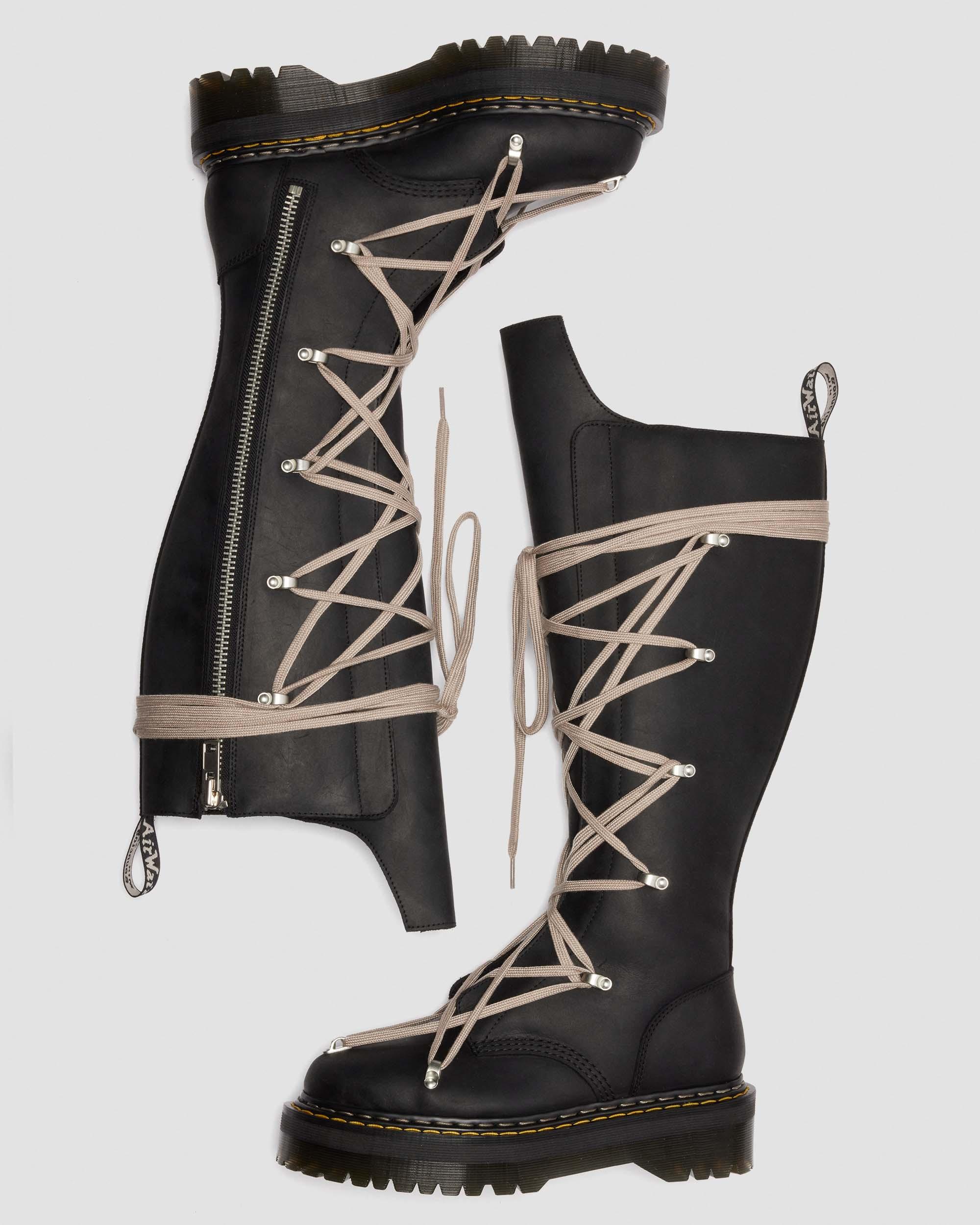 Rick Owens 1B60 Pentalace Leather Boots