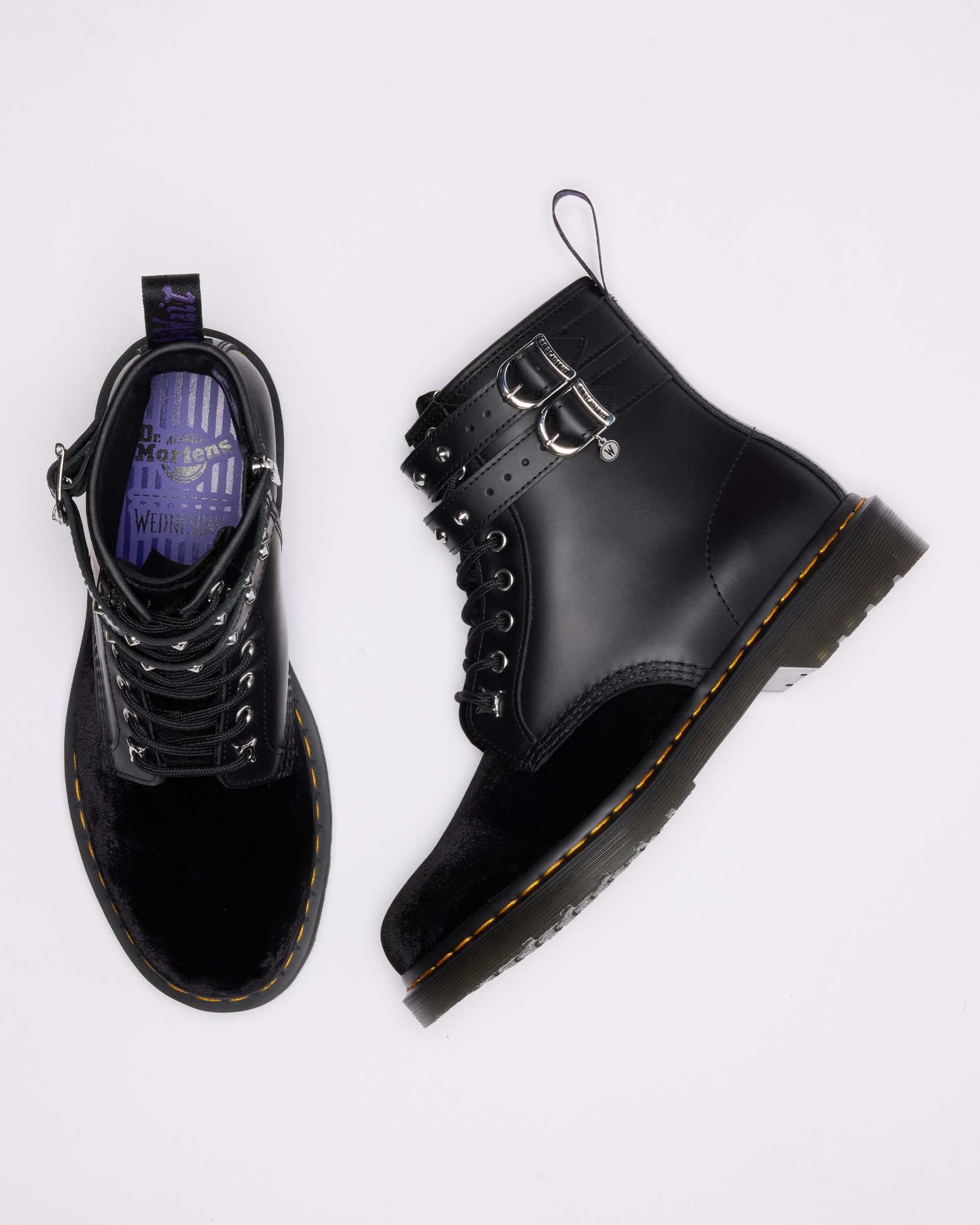 Wednesday 1460 Velvet + Nappa Lux Soft Leather Ankle Boots