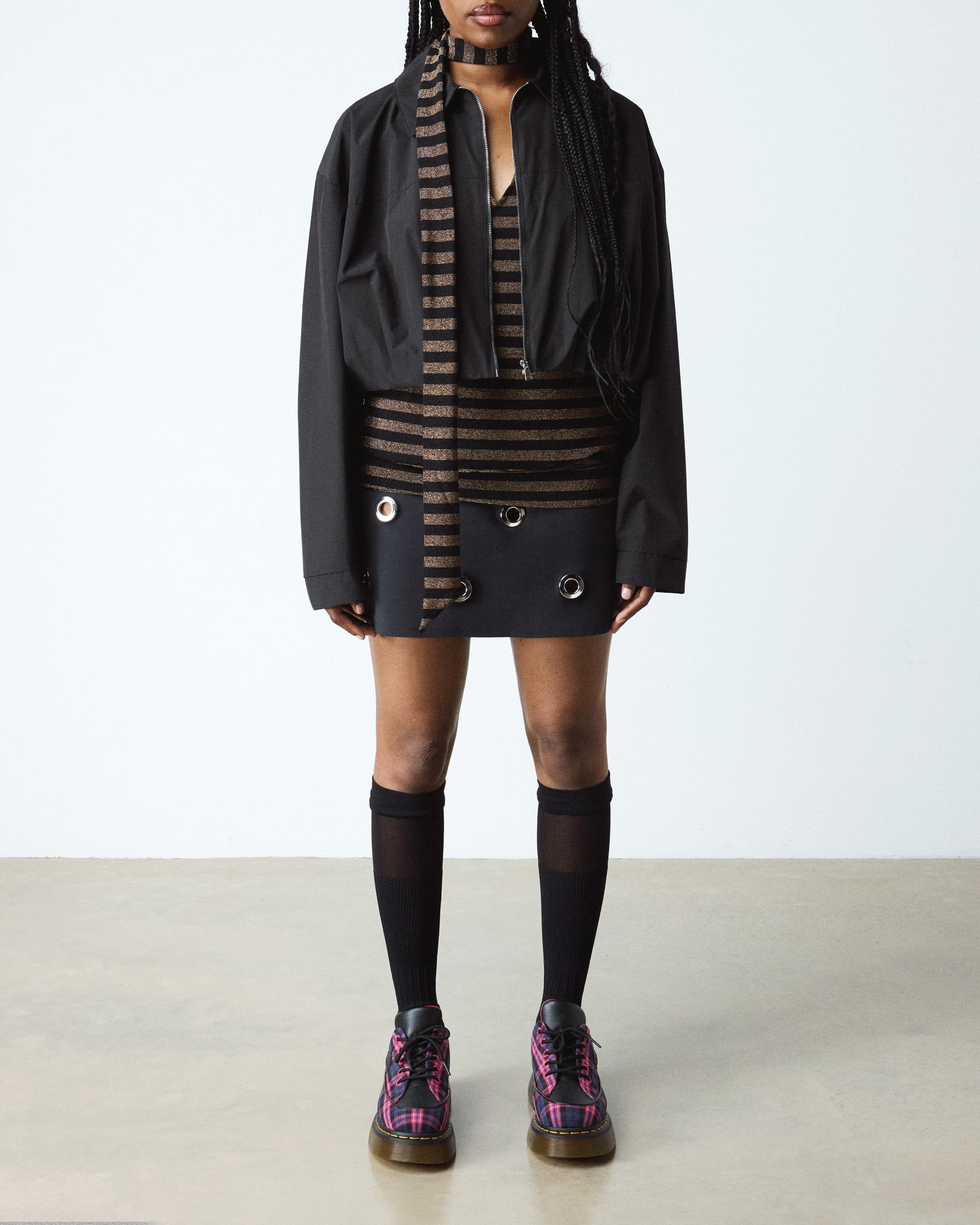 Buzz 5-Eye Tartan Shoes