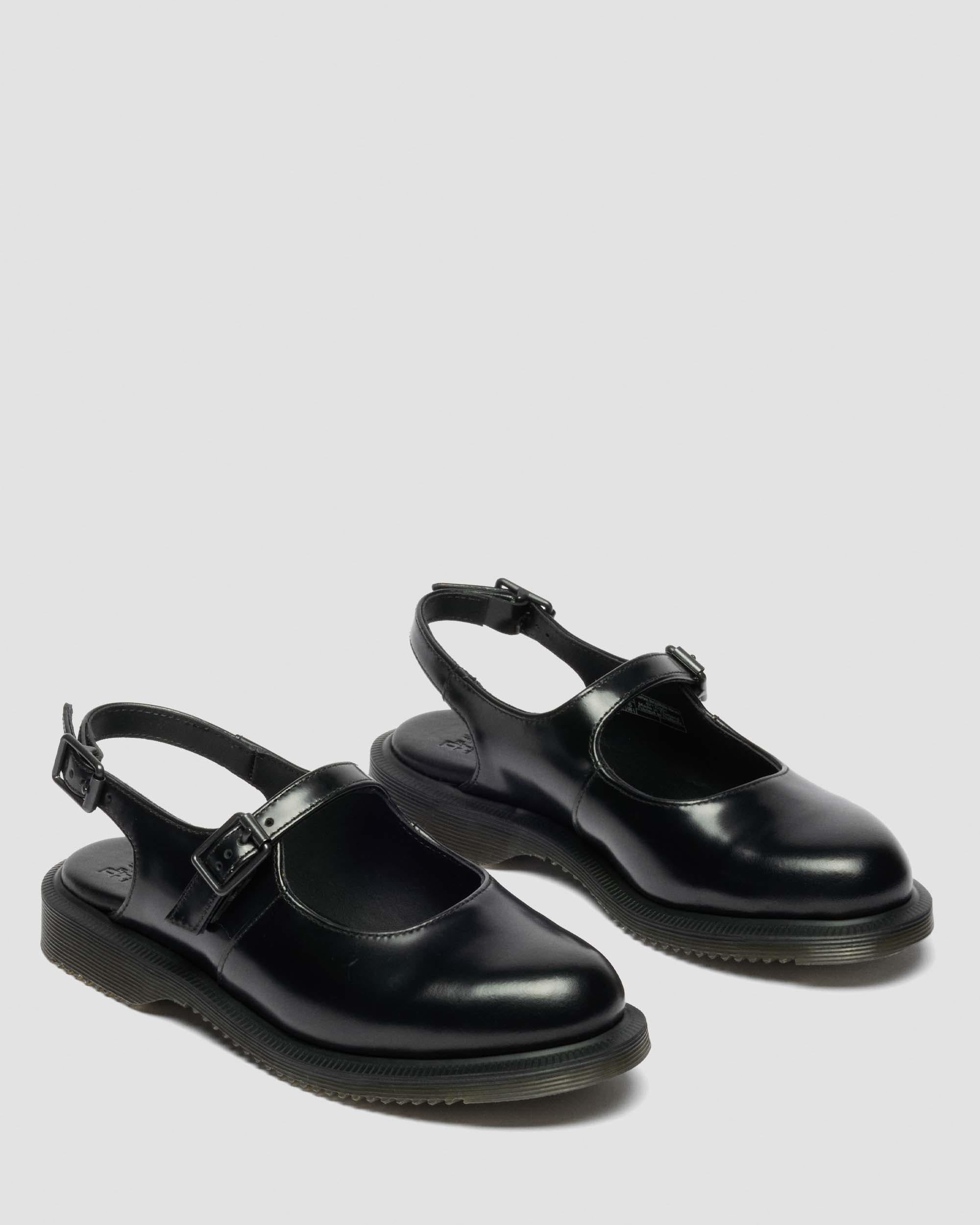 Madaline Mary Jane Smooth Leather Sling Back Shoes