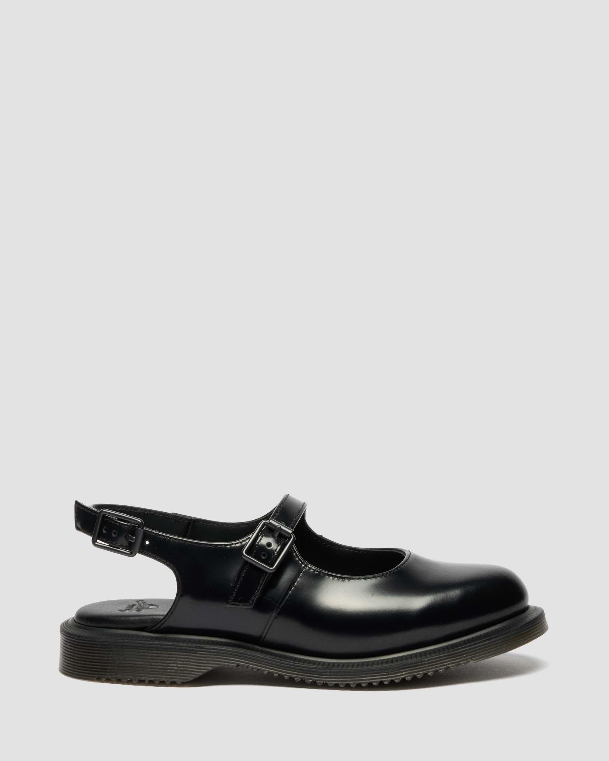 Madaline Mary Jane Smooth Leather Sling Back Shoes