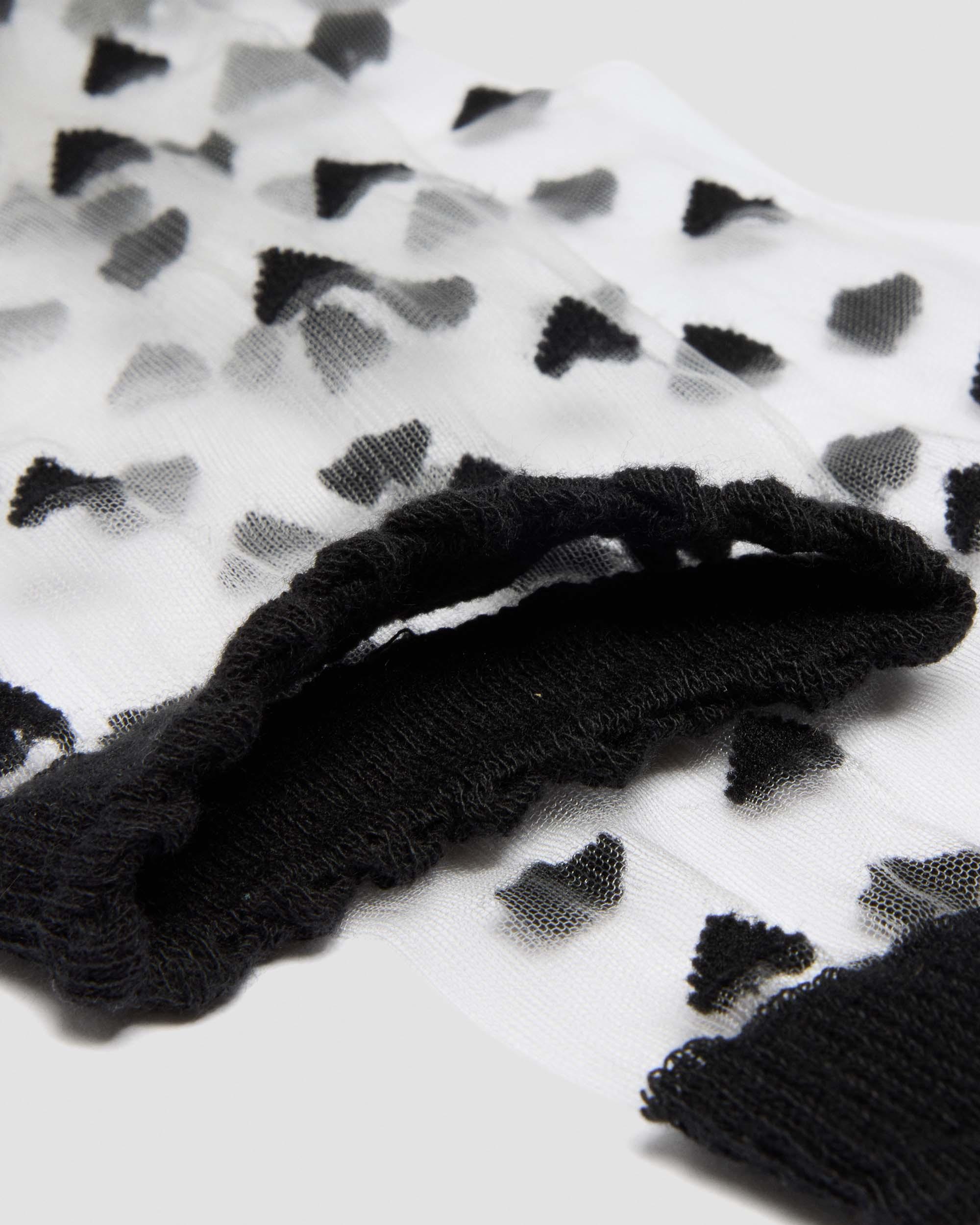 Short Heart Mesh Organic Cotton Blend Socks