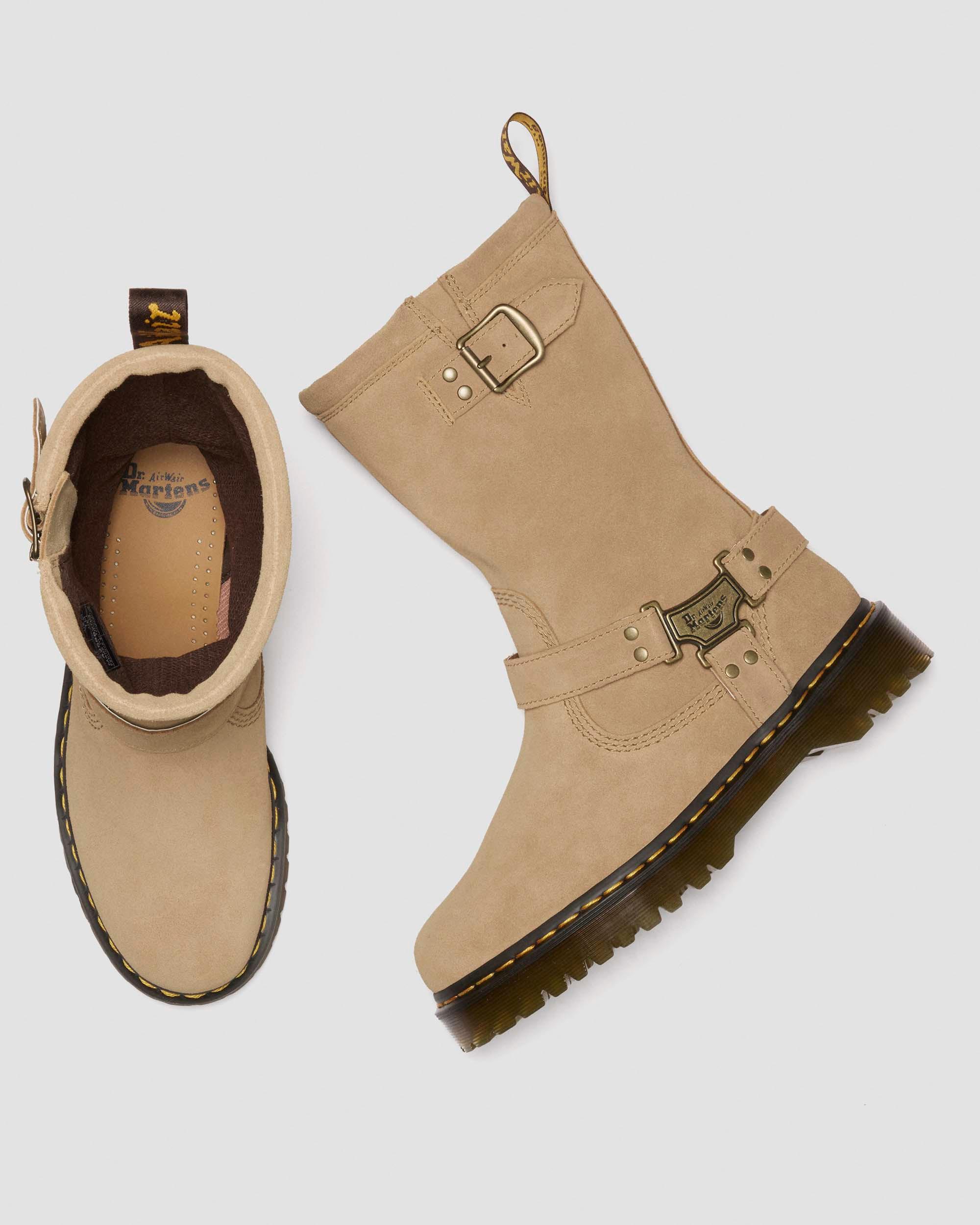 Anistone 高筒麂皮機車靴