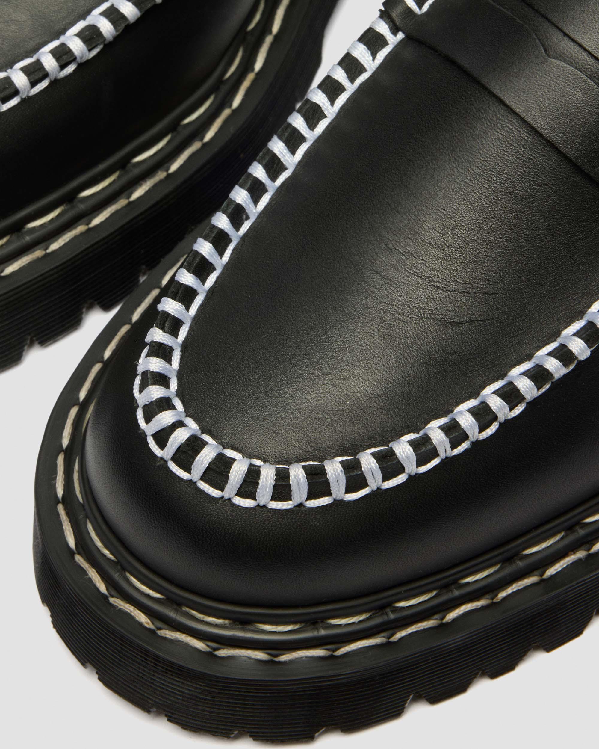 Penton Bex 雙針縫線厚底光面皮革樂福鞋